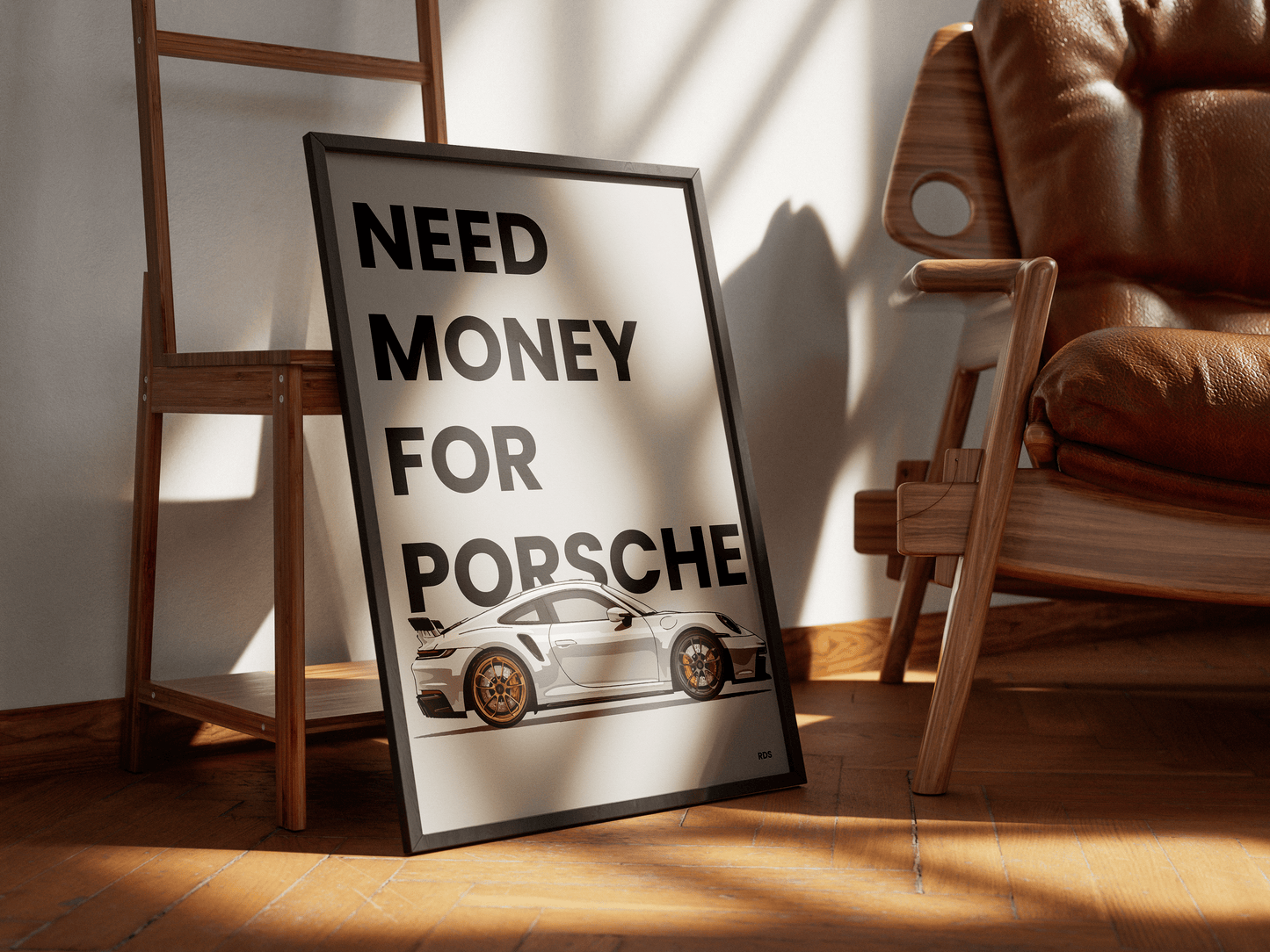 NEED MONEY FOR PORSCHE 50x70 INCL. LIJST